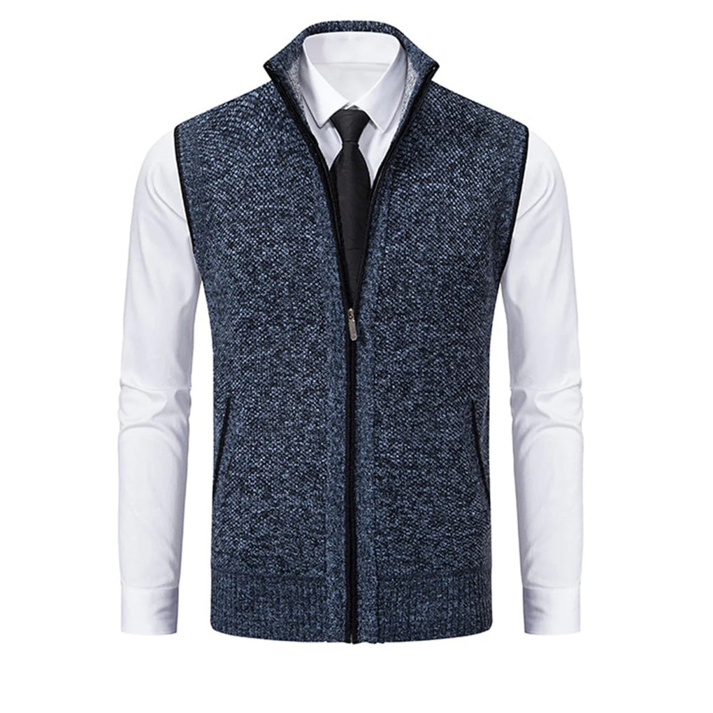 Men's Sweater Vest with Refined Details