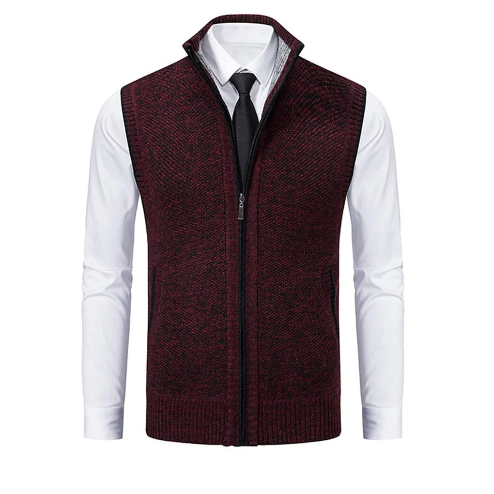Men's Sweater Vest with Refined Details
