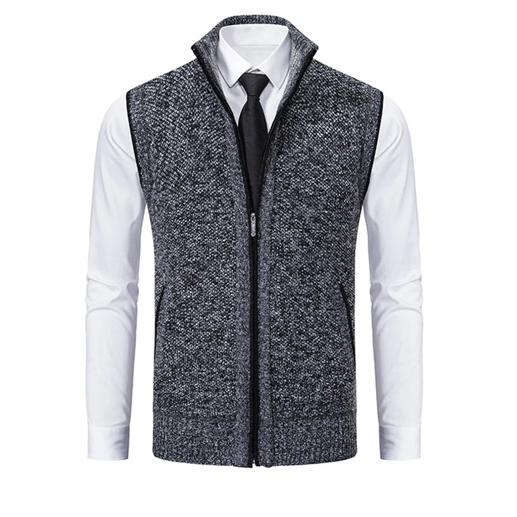 Men's Sweater Vest with Refined Details