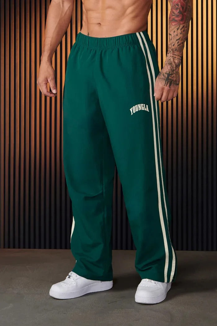 Men's Track Pants with Double Stripes | Breathable & Flexible