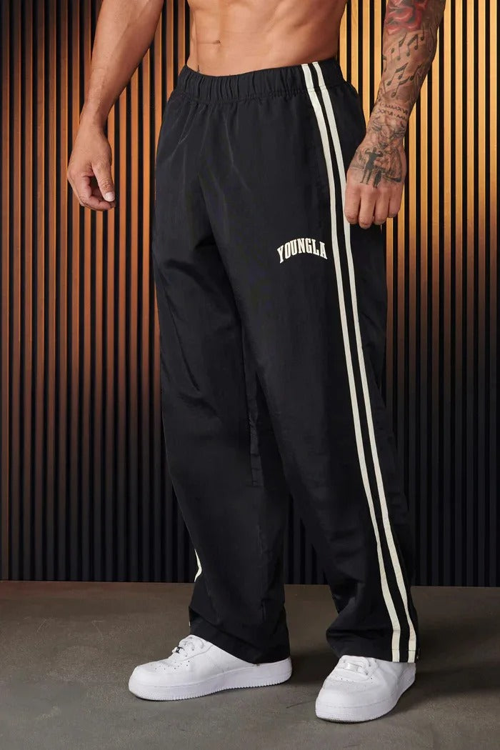 Men's Track Pants with Double Stripes | Breathable & Flexible