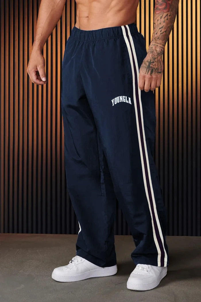 Men's Track Pants with Double Stripes | Breathable & Flexible