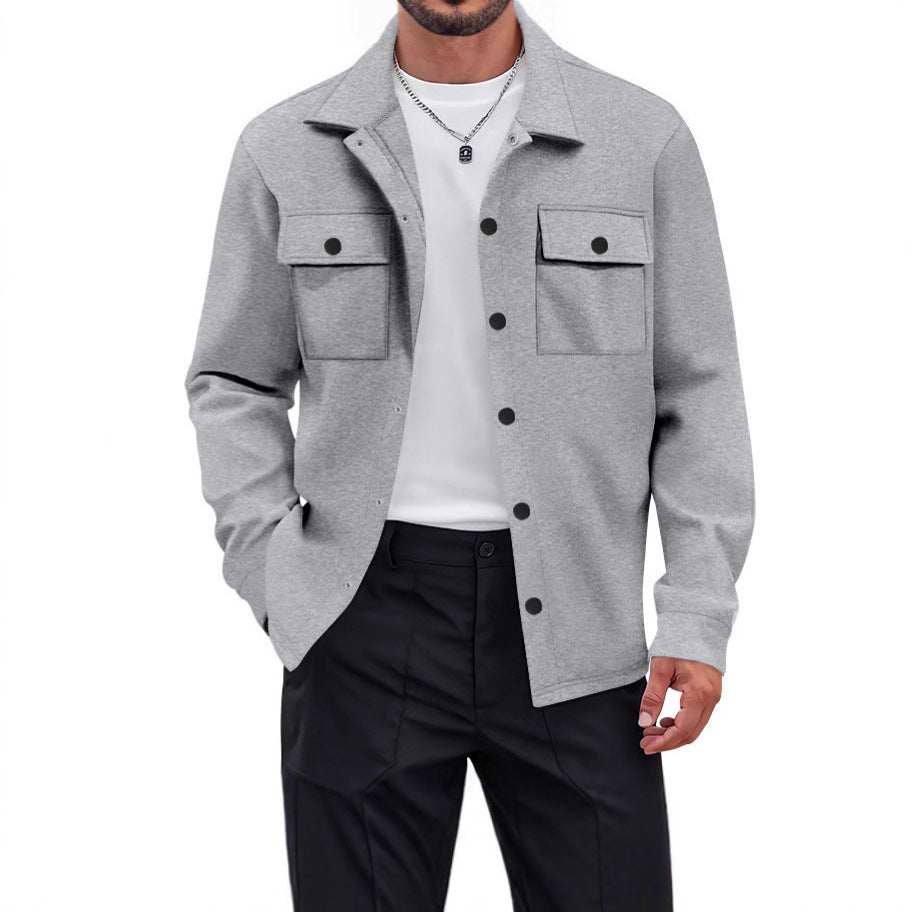 Men's Utility Jacket with Modern Pockets and Comfortable Fit