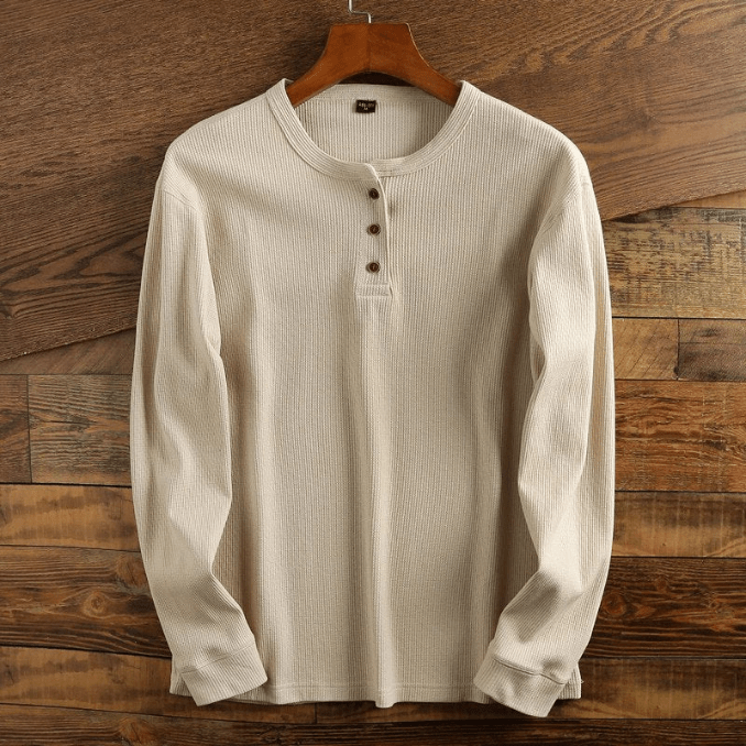 Men's Waffle-Knit Shirt - Fall Season