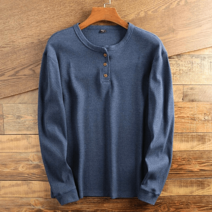 Men's Waffle-Knit Shirt - Fall Season
