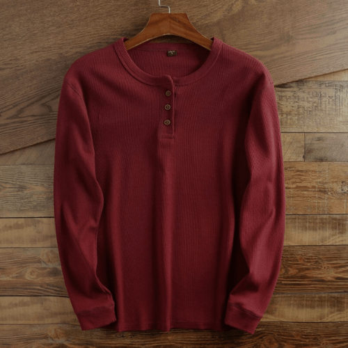 Men's Waffle-Knit Shirt - Fall Season
