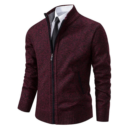 Men's Warm Fleece Cardigan with Zip