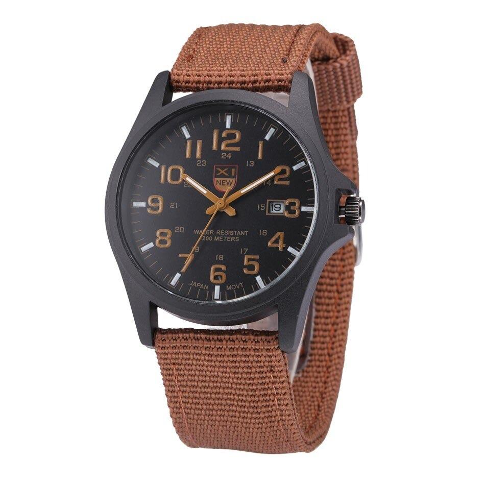 Men's Waterproof Tactical Military Watch with Stopwatch and Night Light