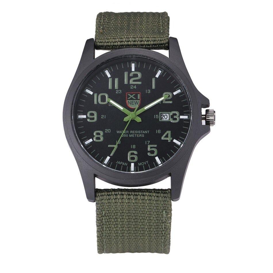Men's Waterproof Tactical Military Watch with Stopwatch and Night Light