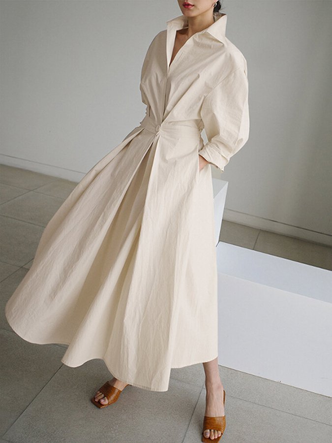 Image of Michaela | Women's V-Neck A-Line Maxi Dress