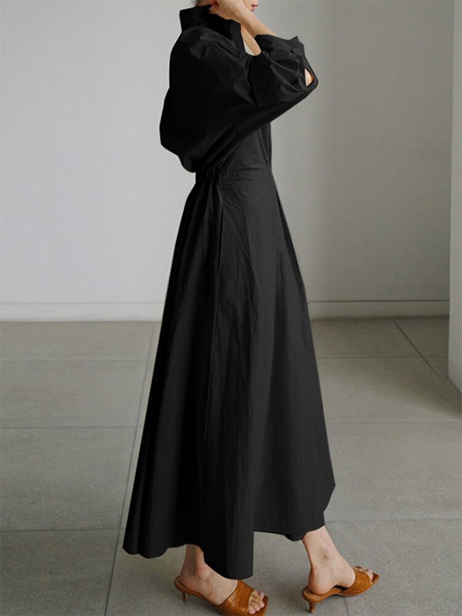 Image of Michaela | Women's V-Neck A-Line Maxi Dress