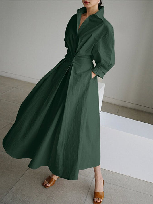 Image of Michaela | Women's V-Neck A-Line Maxi Dress