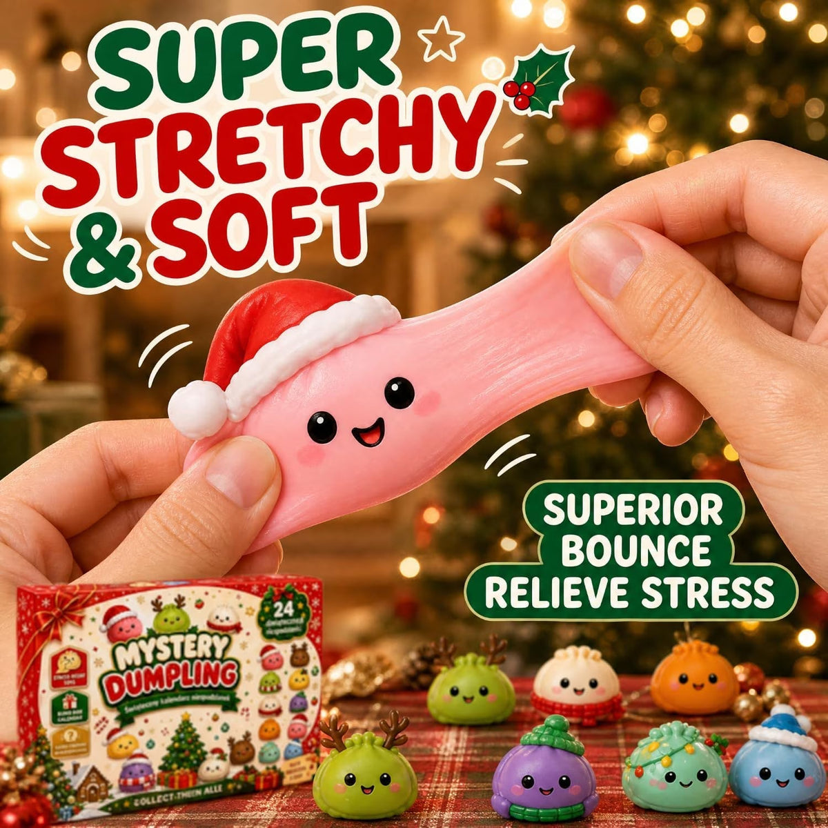 Mini Dumpling Squishy Surprise Christmas Advent Calendar