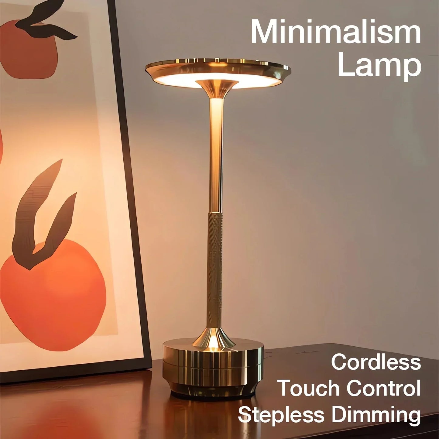 Modern Cordless Table Lamp with Touch Control & Nordic Design