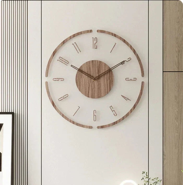 Modern Wooden Wall Clock – Minimalist and Elegant Design for the Living Room