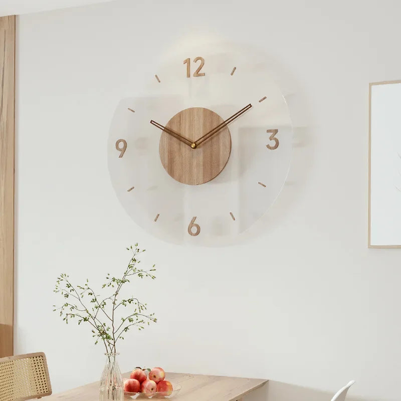 Modern Wooden Wall Clock – Minimalist and Elegant Design for the Living Room