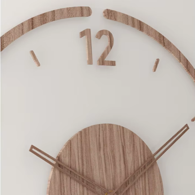 Modern Wooden Wall Clock – Minimalist and Elegant Design for the Living Room