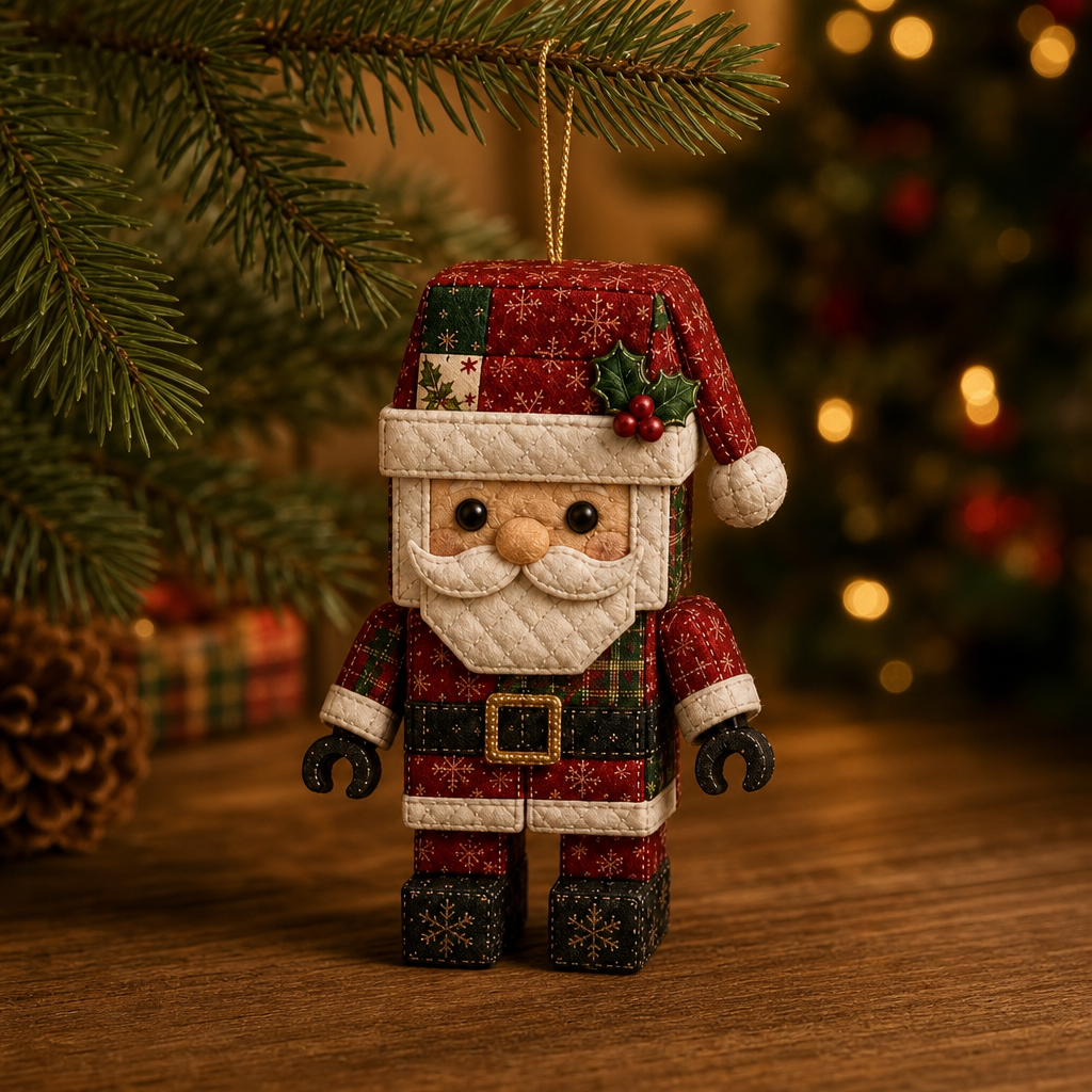 No-Sew Patchwork Santa Ornament Kit