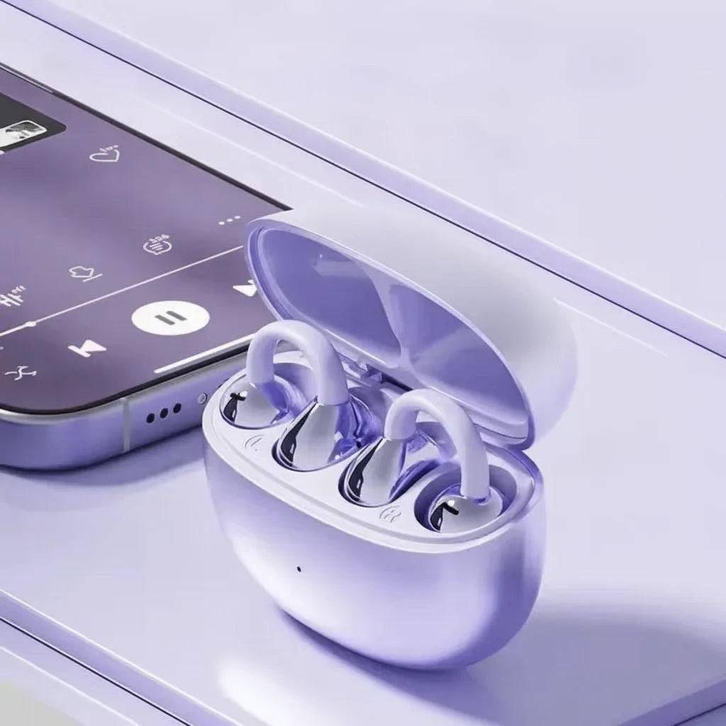 Open-Ear Bluetooth Earphones with AI Noise Cancellation