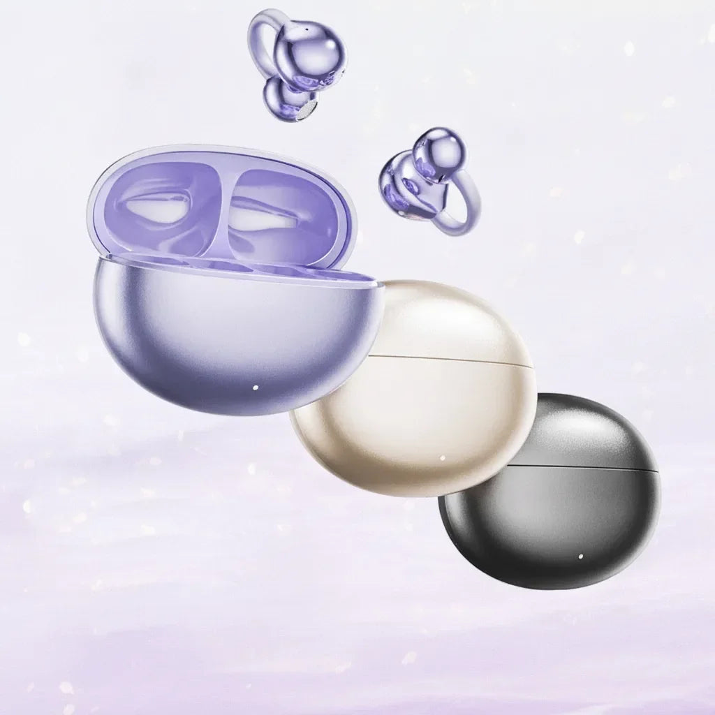 Open-Ear Bluetooth Earphones with AI Noise Cancellation