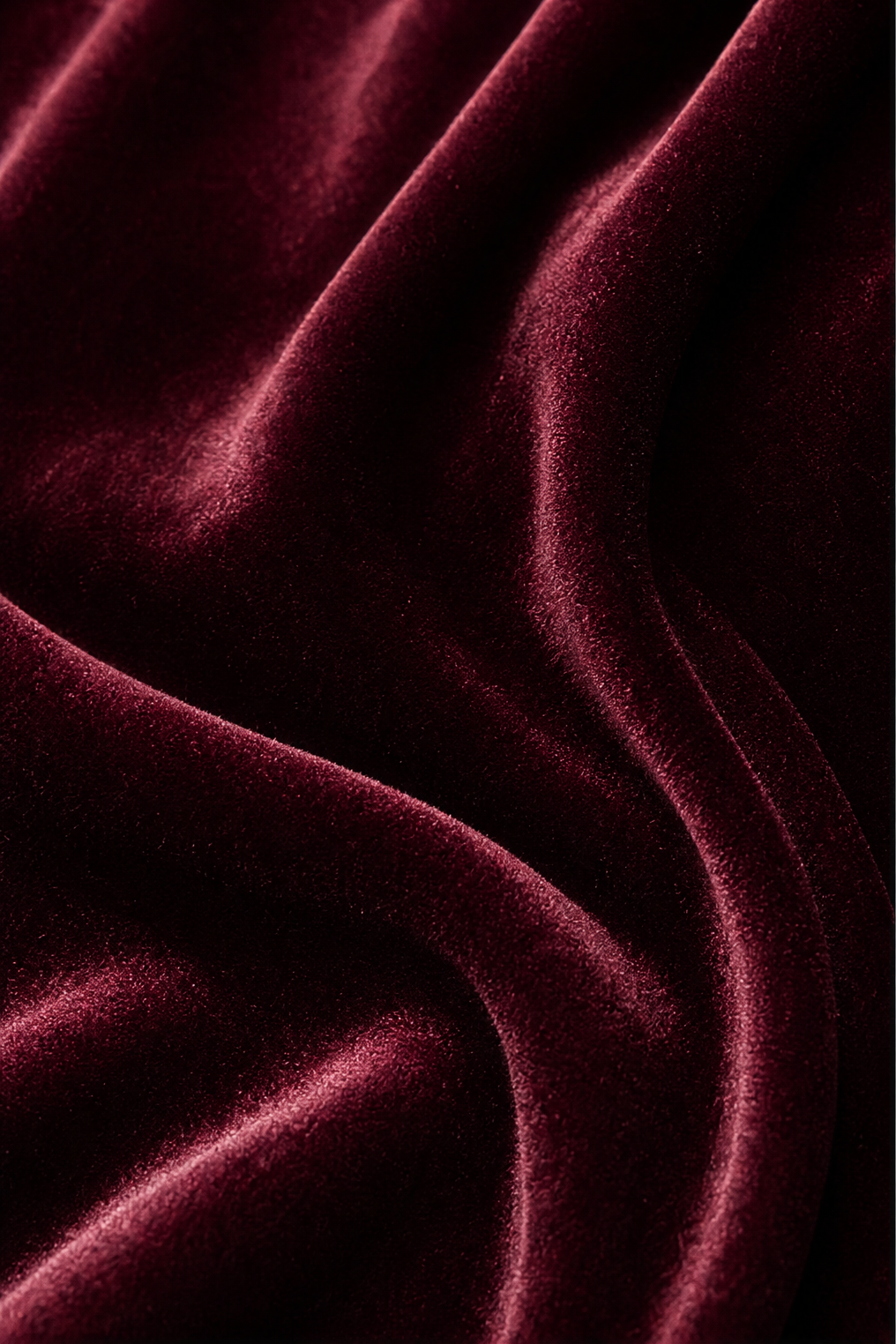 Oversized V-Neck Velvet-Look Tunic with Pockets