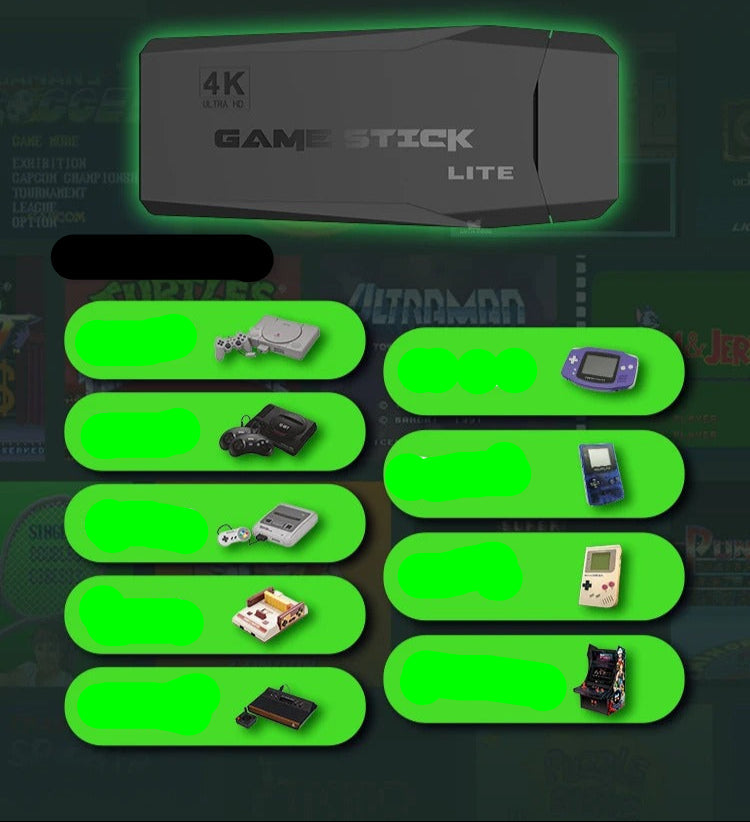 PixelDrive 64gb: Original with 2 controllers - Over 20,000 games from Mario to Pokémon