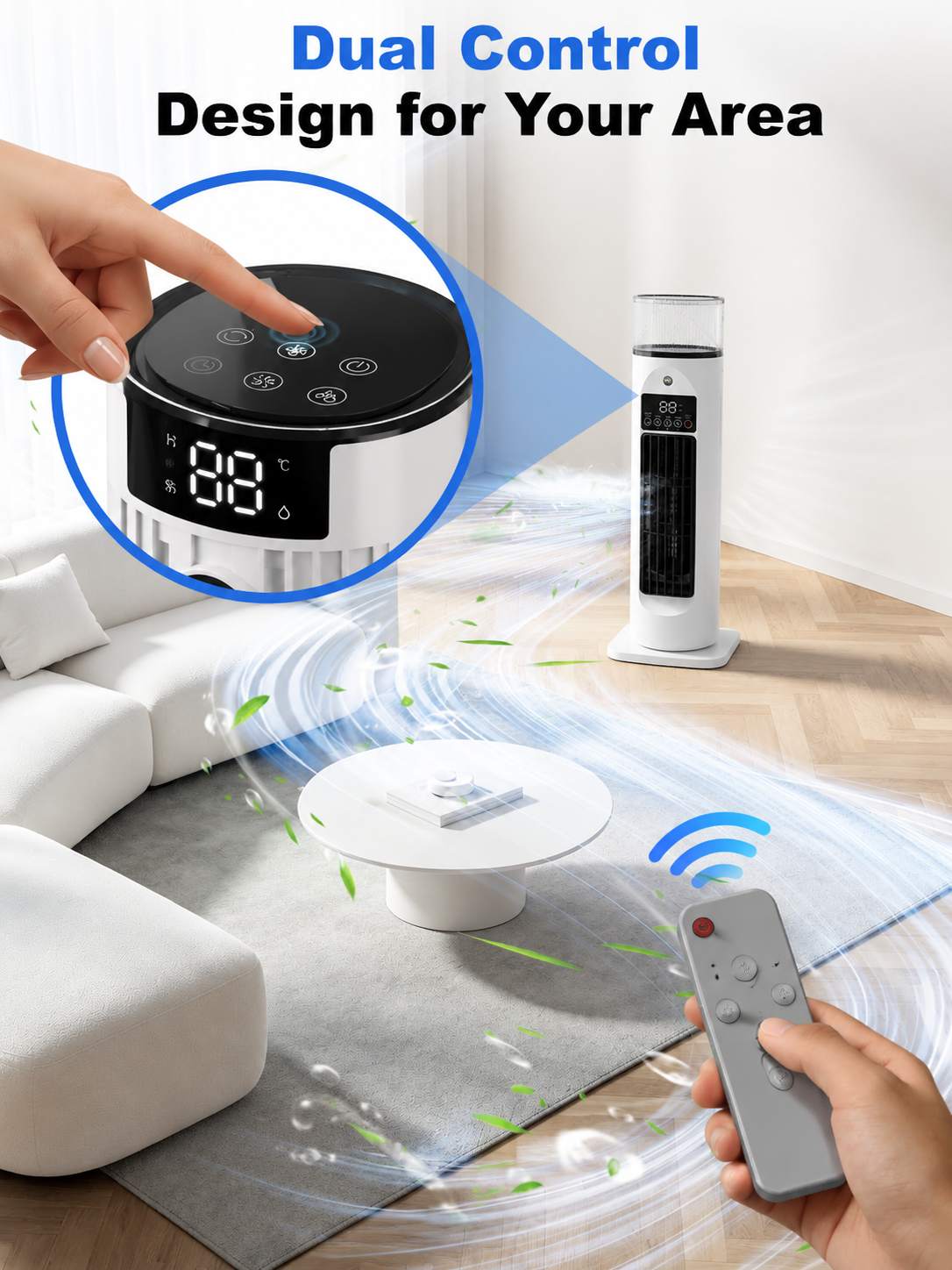 Portable 4-in-1 Room Cooler with Remote Control and Timer - Image 1