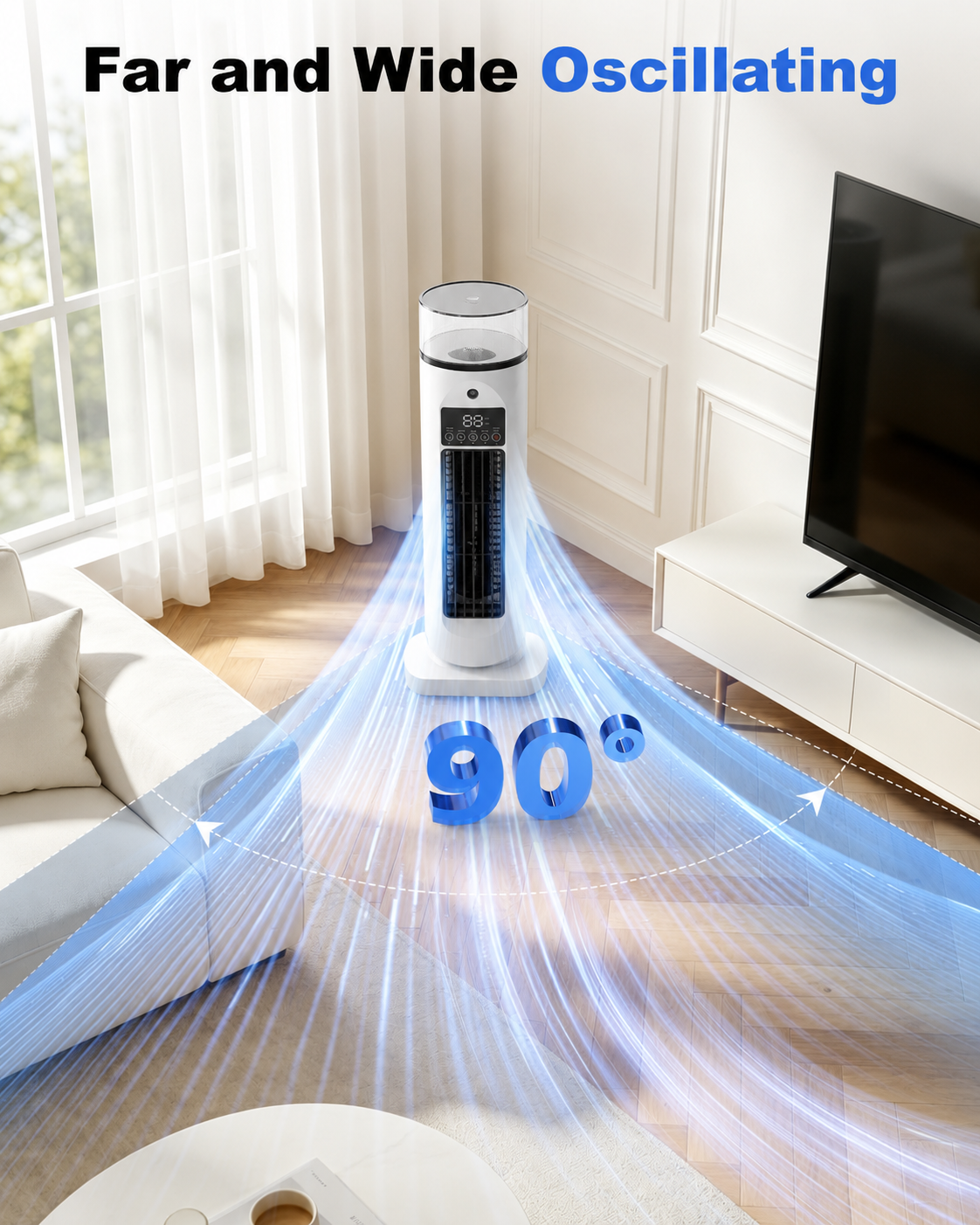 Portable 4-in-1 Room Cooler with Remote Control and Timer - Image 1