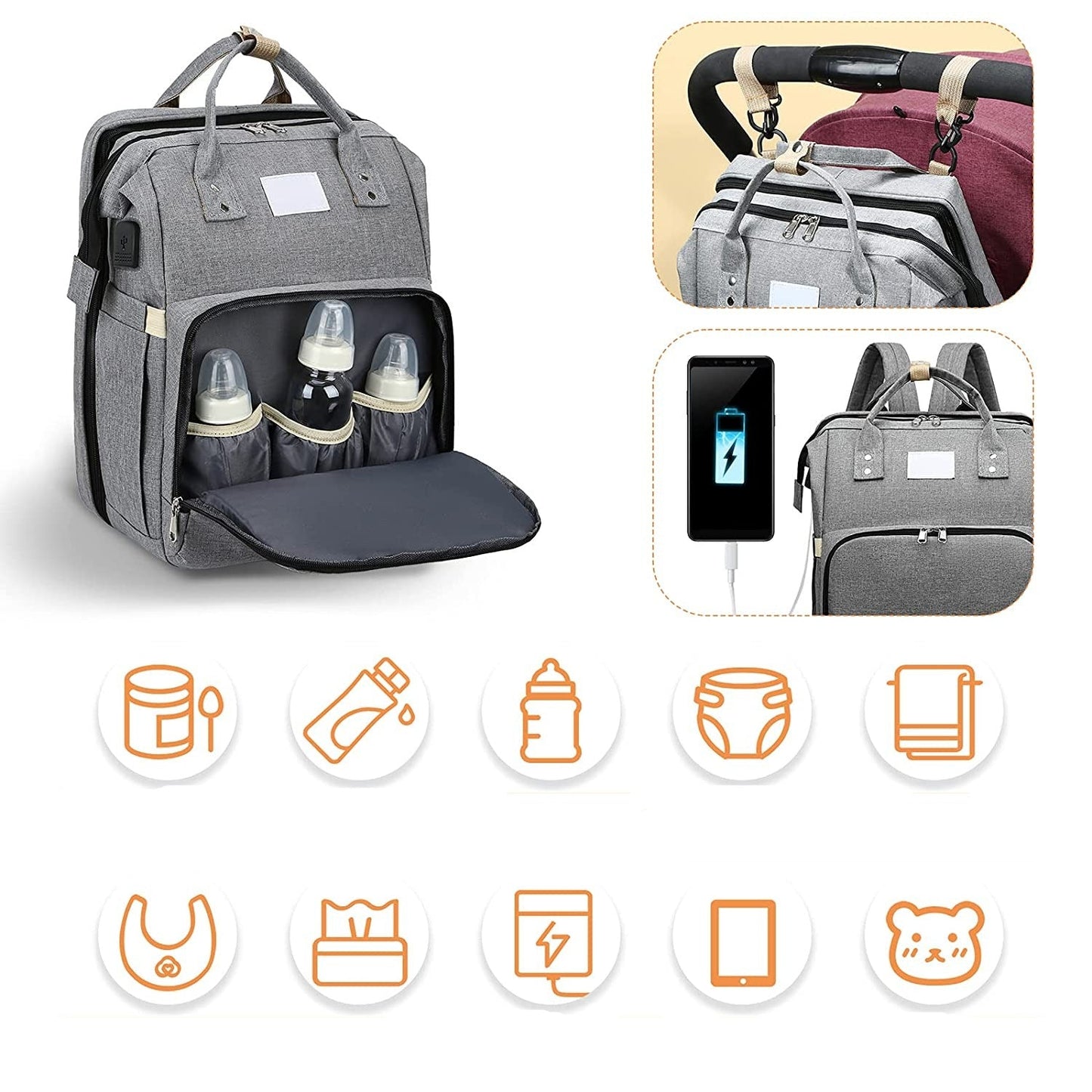 Portable Baby Bed & Changing Station Travel Backpack