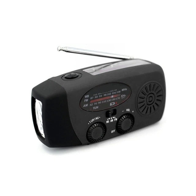 Portable Emergency Solar Hand Crank Radio with NOAA Alerts