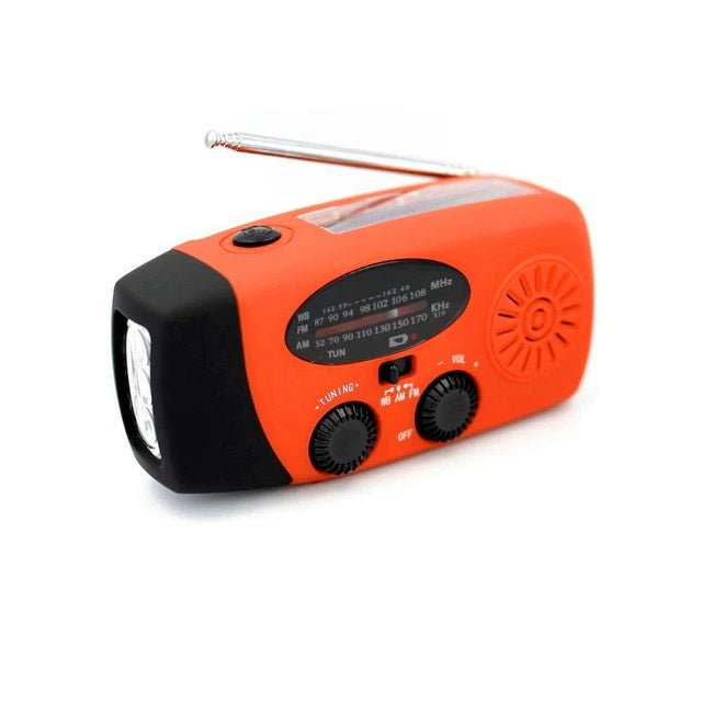 Portable Emergency Solar Hand Crank Radio with NOAA Alerts