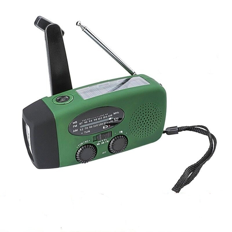 Portable Emergency Solar Hand Crank Radio with NOAA Alerts