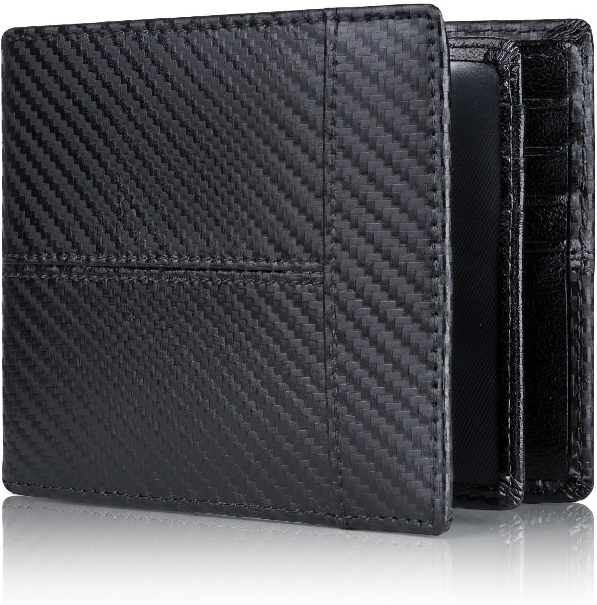 Premium RFID-Blocking Leather Bifold Wallet for Men - SlimArmor