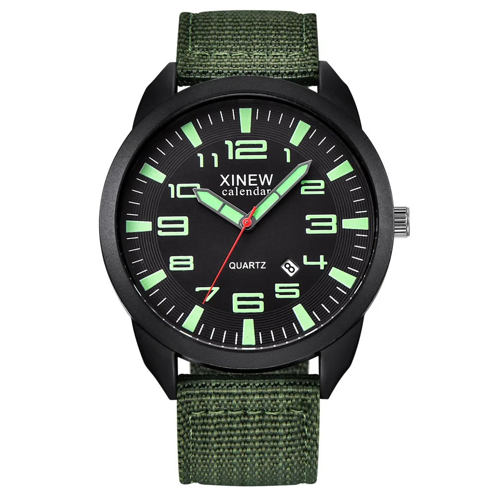 Quartz Watch with Luminous Dial & Calendar – Lumo