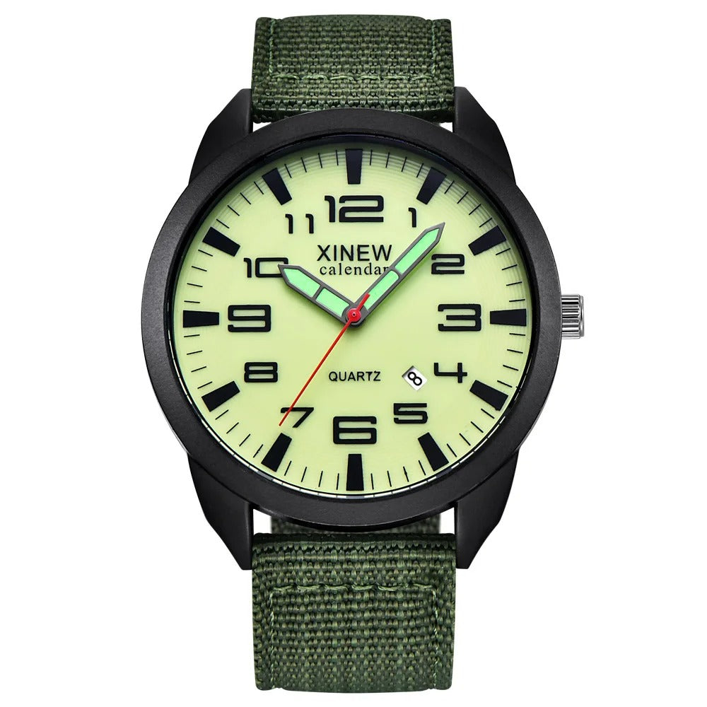 Quartz Watch with Luminous Dial & Calendar – Lumo