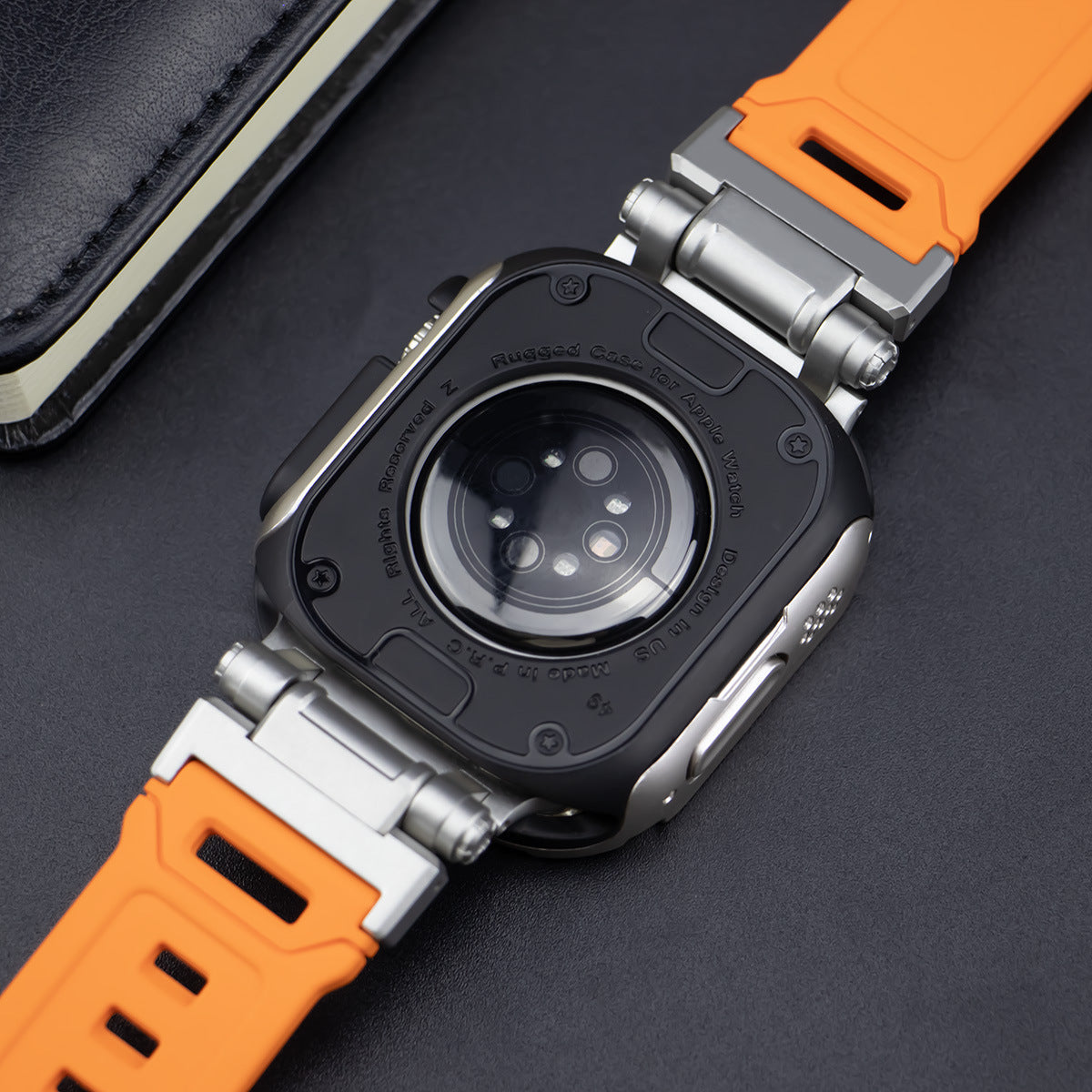 RavenTac Tactical Fluoro Rubber Strap + TPU/PC 2-in-1 Case for Apple Watch