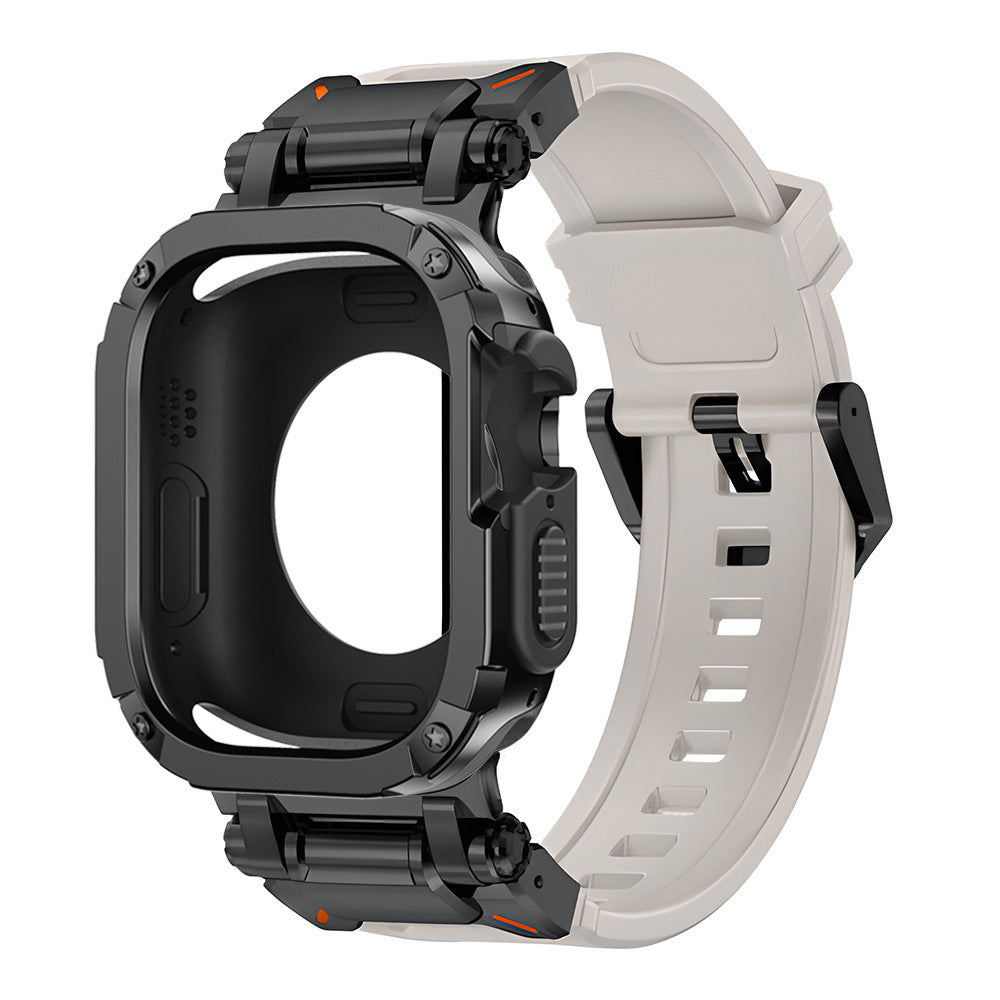 RavenTac Tactical Fluoro Rubber Strap + TPU/PC 2-in-1 Case for Apple Watch
