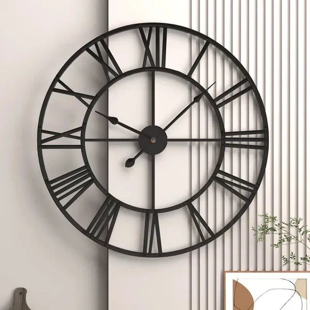 RetroRoman - Metal Majesty Clock