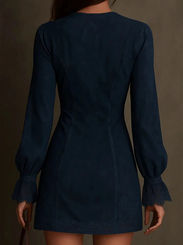 Image of Rosie | Women's Long Sleeve A-Line Mini Dress