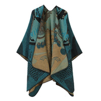 Reversible Shawl with Fish Scale Pattern