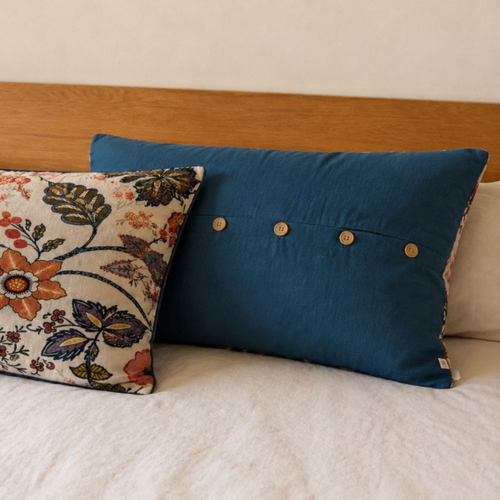 Rustic Artistic Floral Pillow Covers - Set of 2