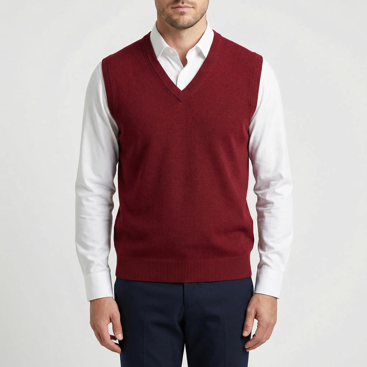 Sleeveless V-Neck Sweater Vest