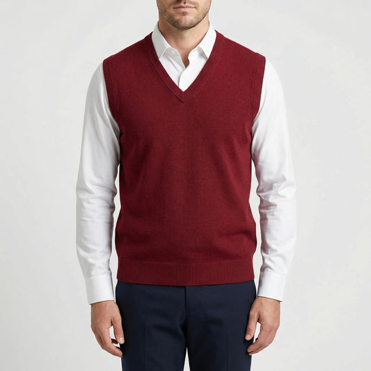 Sleeveless V-Neck Sweater Vest