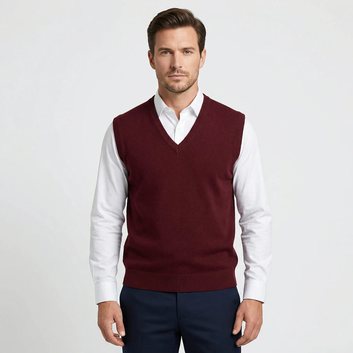 Sleeveless V-Neck Sweater Vest