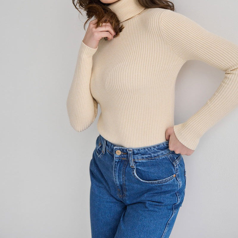 Soft and Cosy Winter Turtleneck Sweater with High Neck