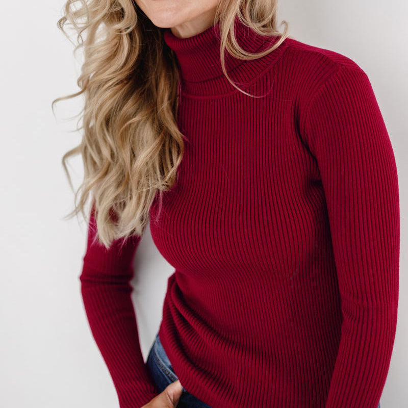 Soft and Cosy Winter Turtleneck Sweater with High Neck