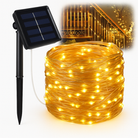 Solar LED Wire Fairy Lights – Waterproof Outdoor Christmas Decorations