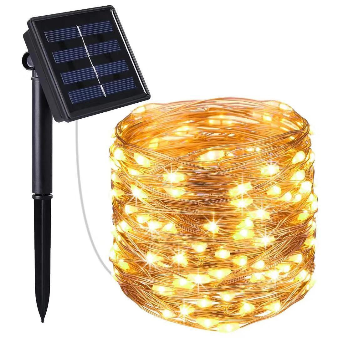 Solar LED Wire Fairy Lights – Waterproof Outdoor Christmas Decorations