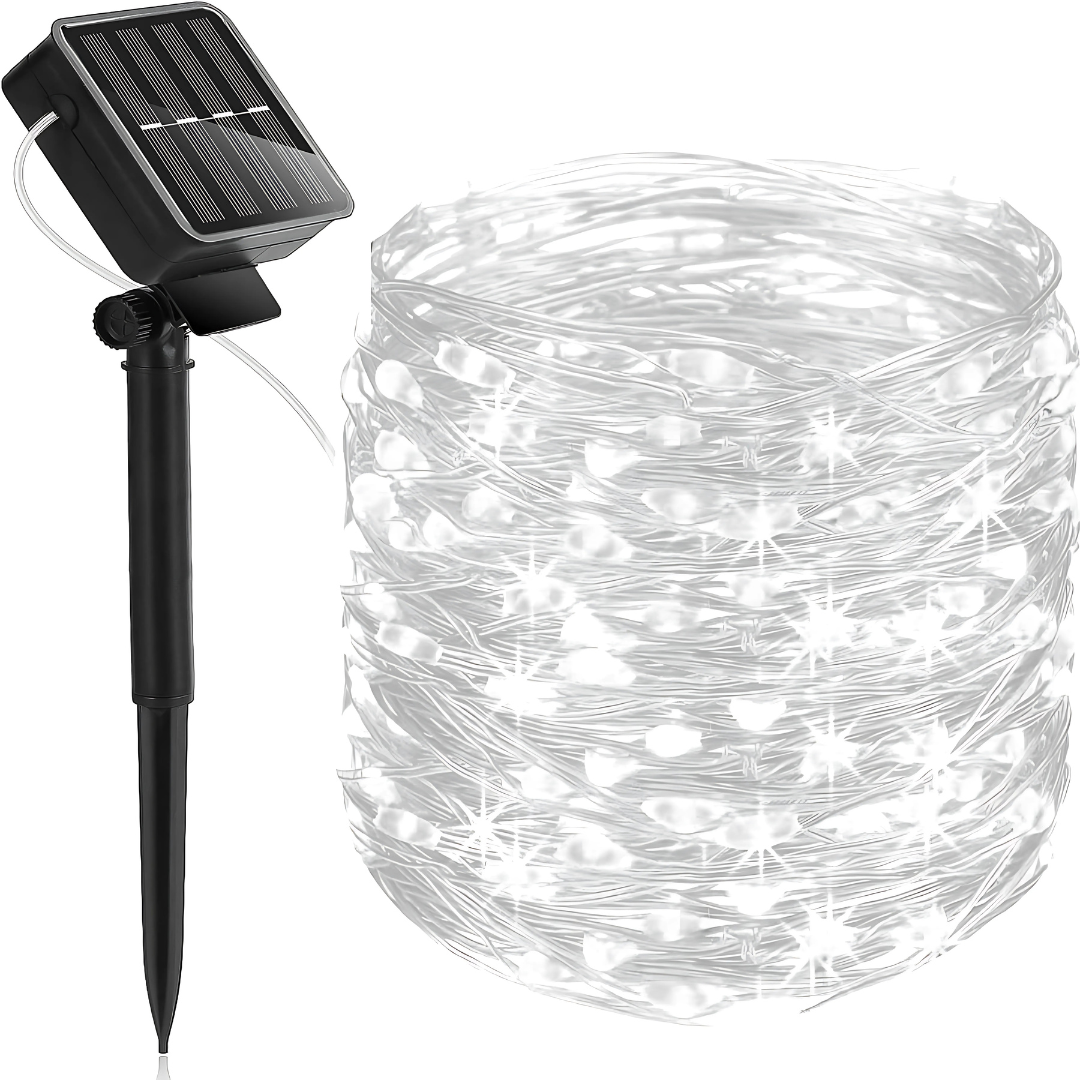 Solar LED Wire Fairy Lights – Waterproof Outdoor Christmas Decorations