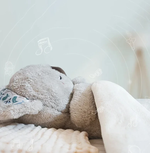 Soothing Koala Breathing Toy | Rhythmic Breathing Simulator | Tactile Haptic Sound Therapy | Integrated LED Night Light | Weighted Plush Companion